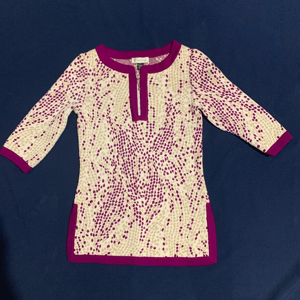 St. John Sweater by St. John. 3/4 sleeve Side XP. Condition is Pre-owned.